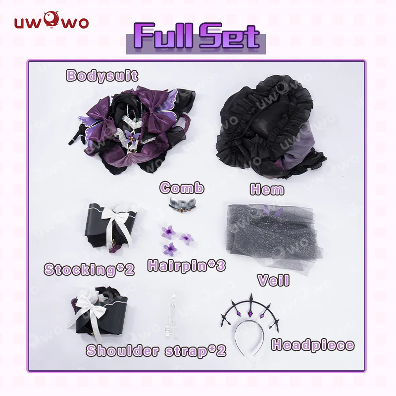 S-3XL Uwowo Honkai: Star Rail Castorice Bride Fanart Cosplay Costume - Image 7