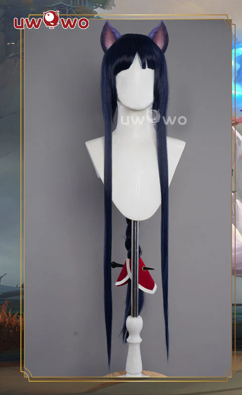 Uwowo Game Champion Nine Tailed Fox Wild Rift WR ASU Cosplay Wig Long Hair - Image 2