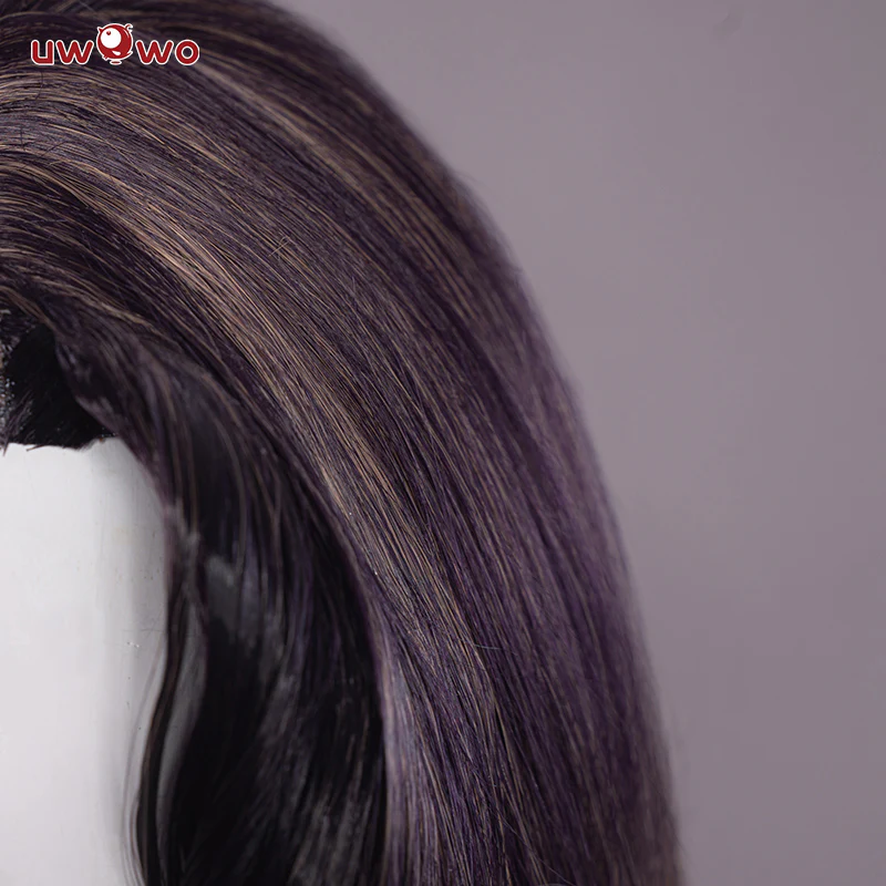 Uwowo Game Cosplay Coven Wig 75cm Purple linen Hair - Image 4