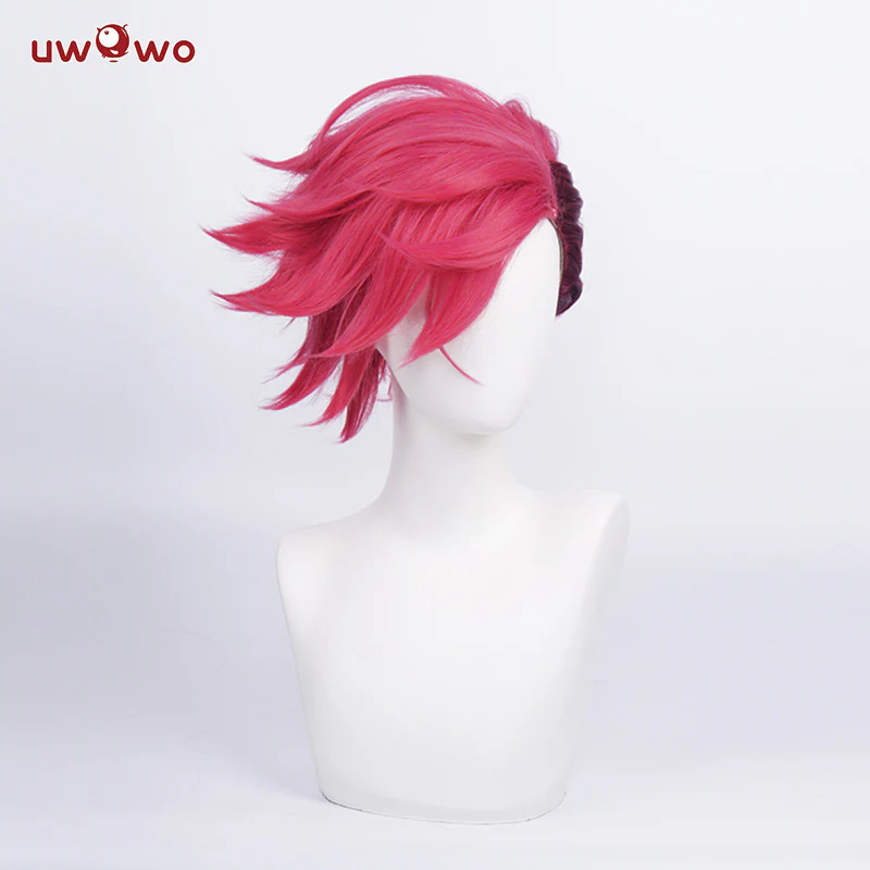 Uwowo Game Cosplay Wig Arcane Young Ver Short Red Hair - Image 3