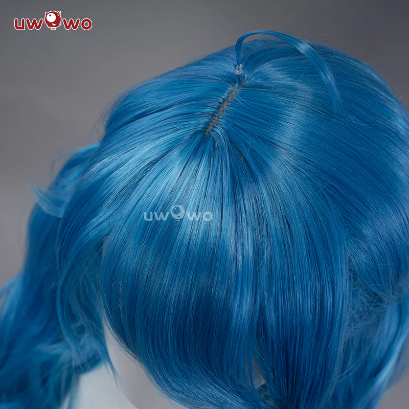 Uwowo Game Cosplay Wig The Hallowed Seamstress Long Blue Hair - Image 4