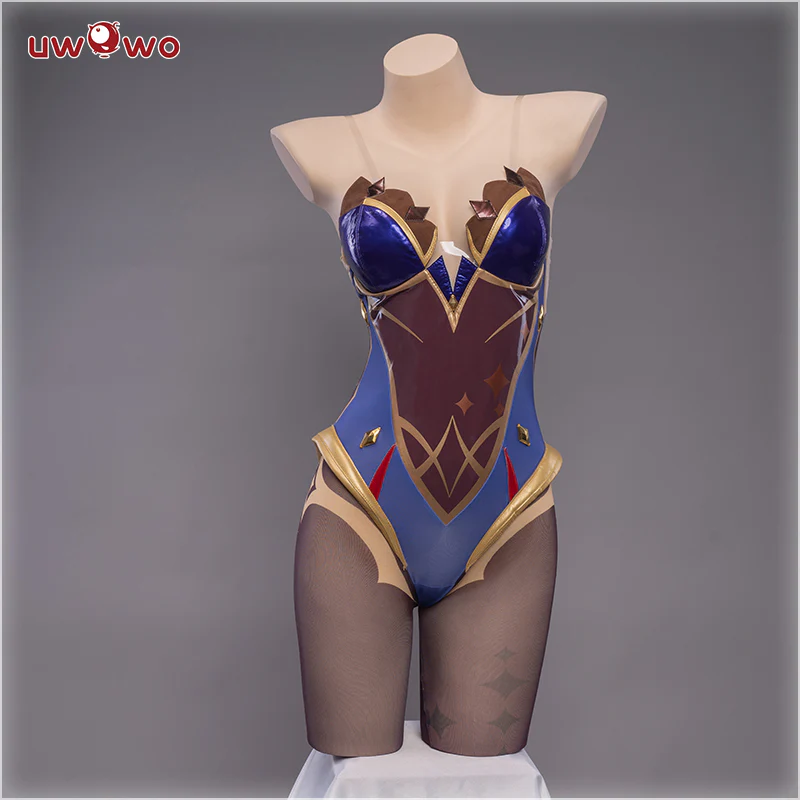 S-3XL Uwowo Game Genshin Impact Plus Size Cosplay Mona Megistus Astral Reflection Costume Cute Enigmatic Astrologer Bodysuit - Image 4