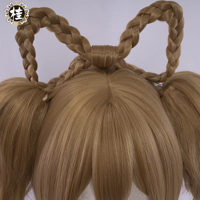 【pre-sale】Uwowo Game Genshin Impact Yaoyao Cosplay Wig 25cm Brown Short Hair - Image 5