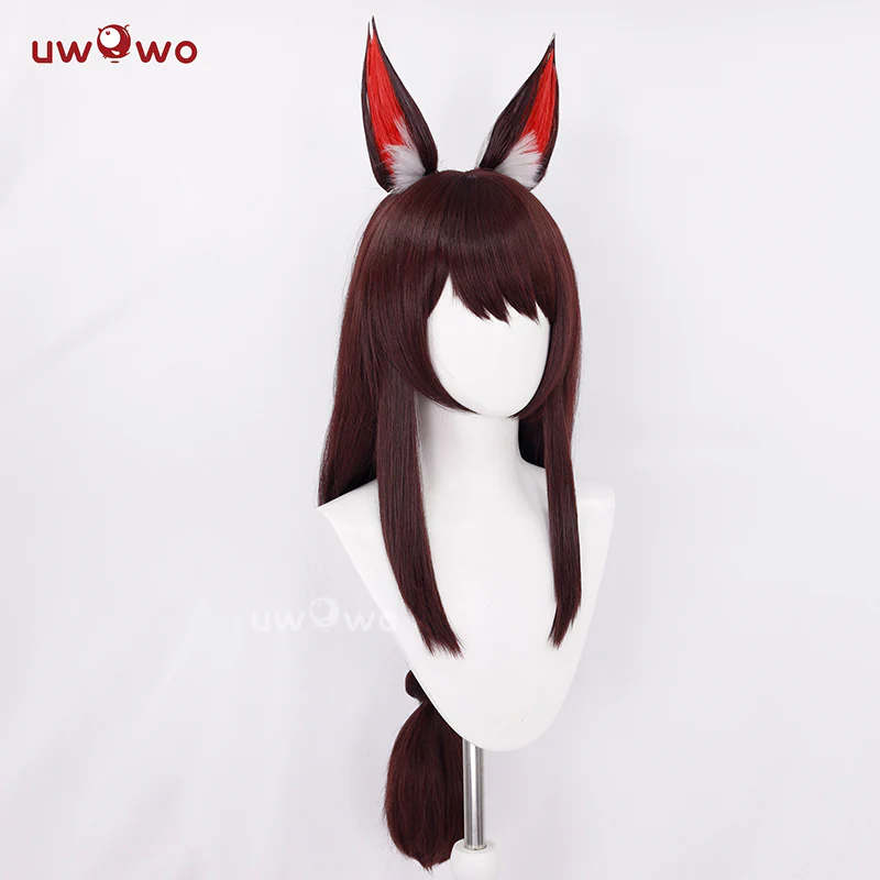 Uwowo Game Risen Fox Cosplay Wig Long Silver Hair With Ears - Image 2