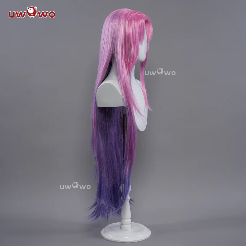 Uwowo Game Rose Cosplay  Wig Long Pink Hair - Image 2