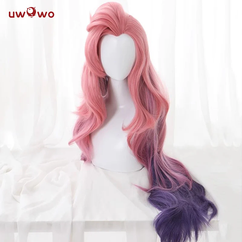 Uwowo Game Singer Cosplay Wig Pink Long Hair