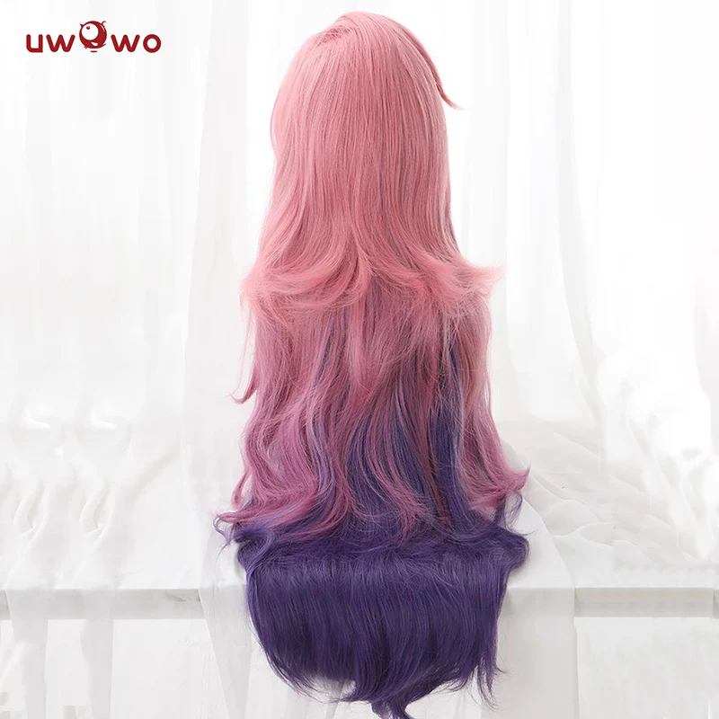 Uwowo Game Singer Cosplay Wig Pink Long Hair - Image 3