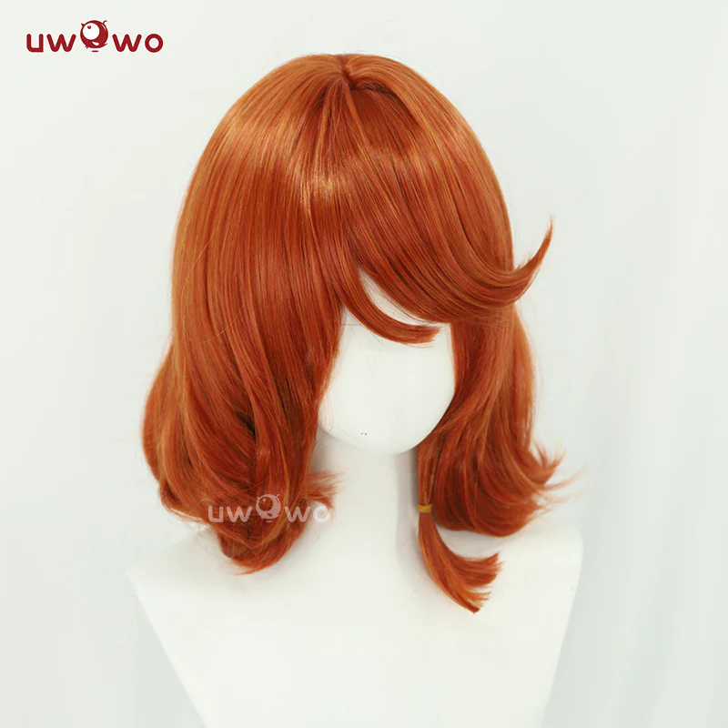 Uwowo Game Witch Bunny Champion Cosplay Wig Middle Orange Hair - Image 3