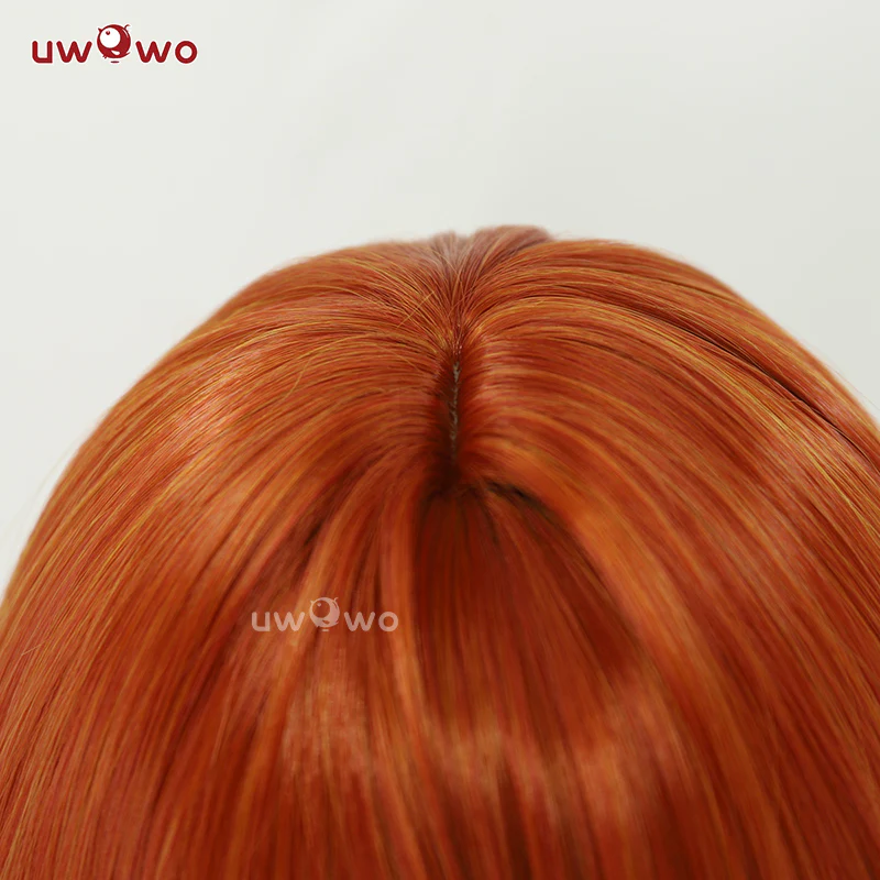Uwowo Game Witch Bunny Champion Cosplay Wig Middle Orange Hair - Image 5