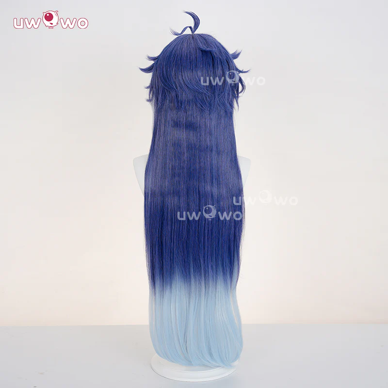 Uwowo Genshin Impact Flins Cosplay Wig Long Blue Hair - Image 4