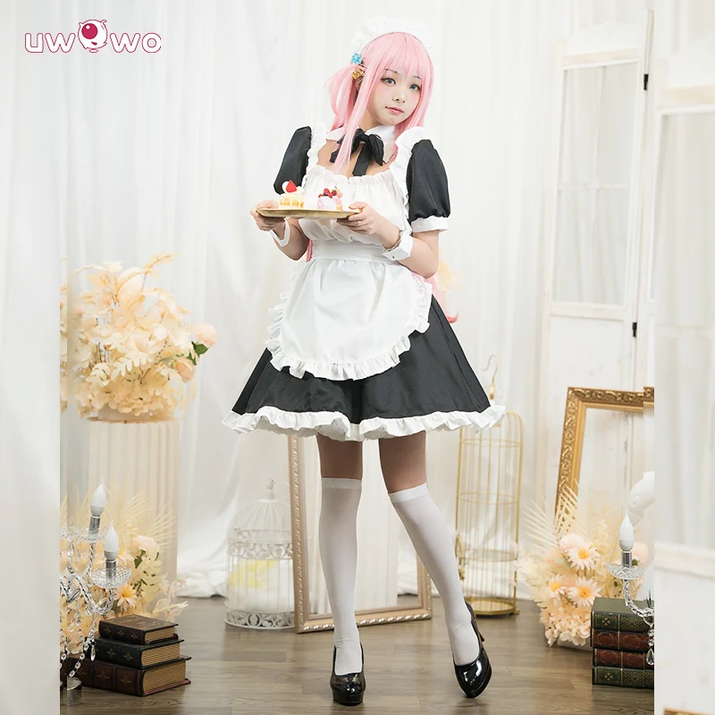 UWOWO Gotou Hitori Cosplay Costume Bocchi The Rock Gotou Hitori Maid Cosplay Costume - Image 3