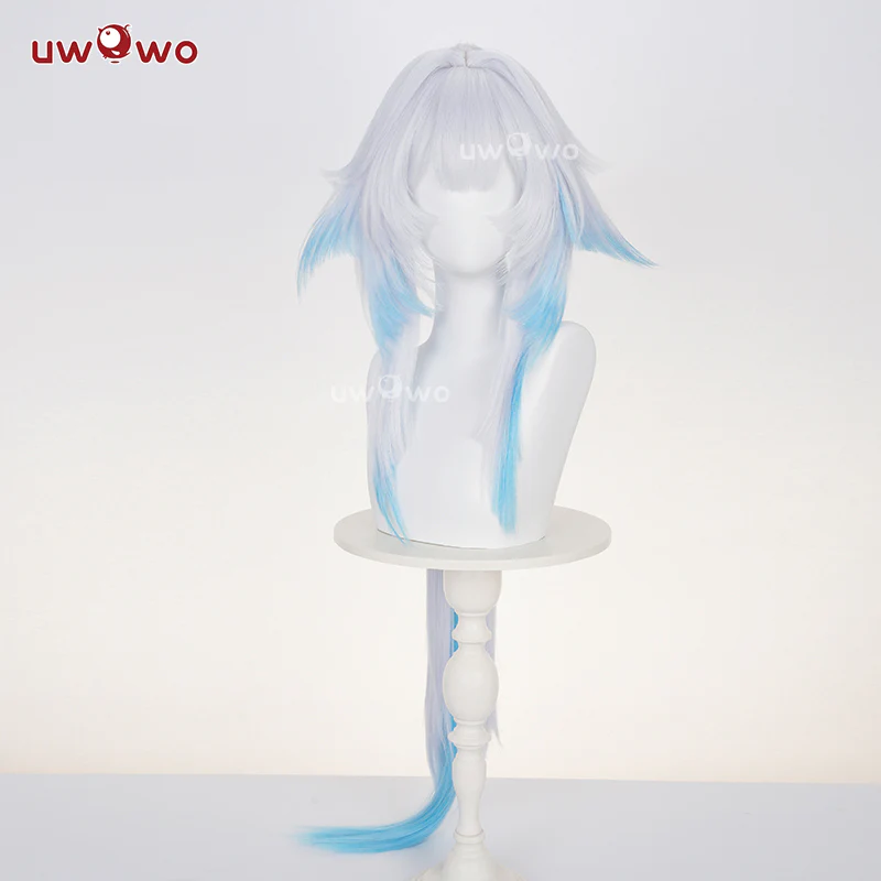 Uwowo Honkai Star Rail Cerydra Cosplay Wig Long Silver And Blue Hair - Image 3