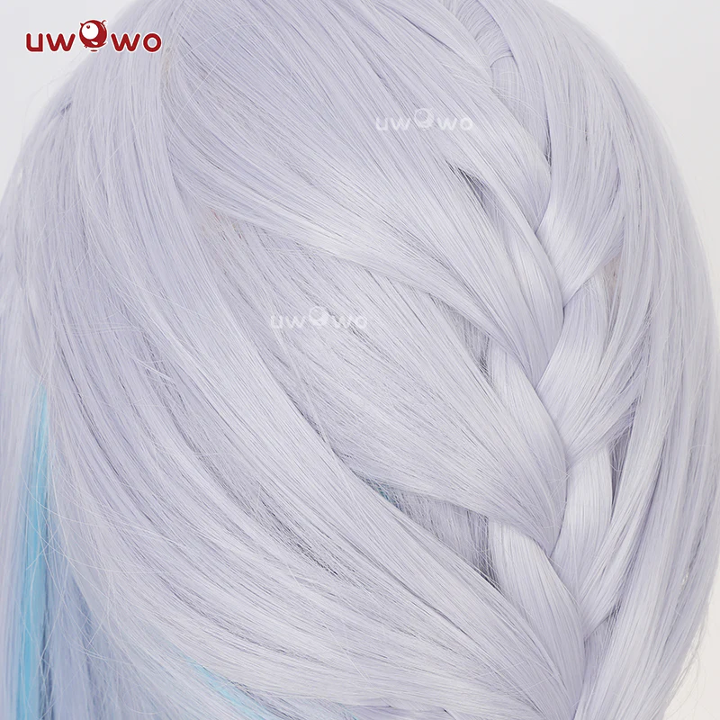 Uwowo Honkai Star Rail Cerydra Cosplay Wig Long Silver And Blue Hair - Image 4