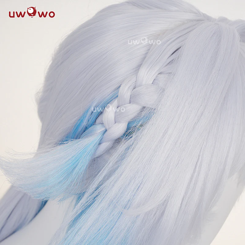 Uwowo Honkai Star Rail Cerydra Cosplay Wig Long Silver And Blue Hair - Image 5