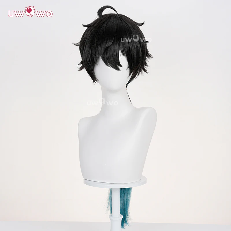 Uwowo Honkai: Star Rail Dan Heng • Permansor Terrae Cosplay Wig Short Black Hair - Image 2