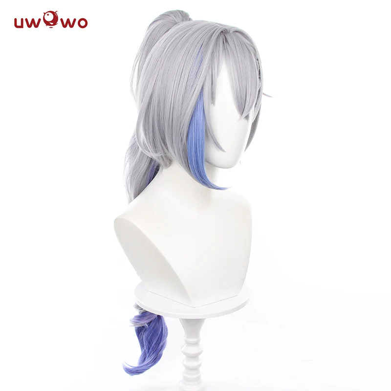 Uwowo Honkai Star Rail Silver Wolf Hacker Stellaron Hunters HSR Cosplay Wig Middle Silver Wig - Image 4