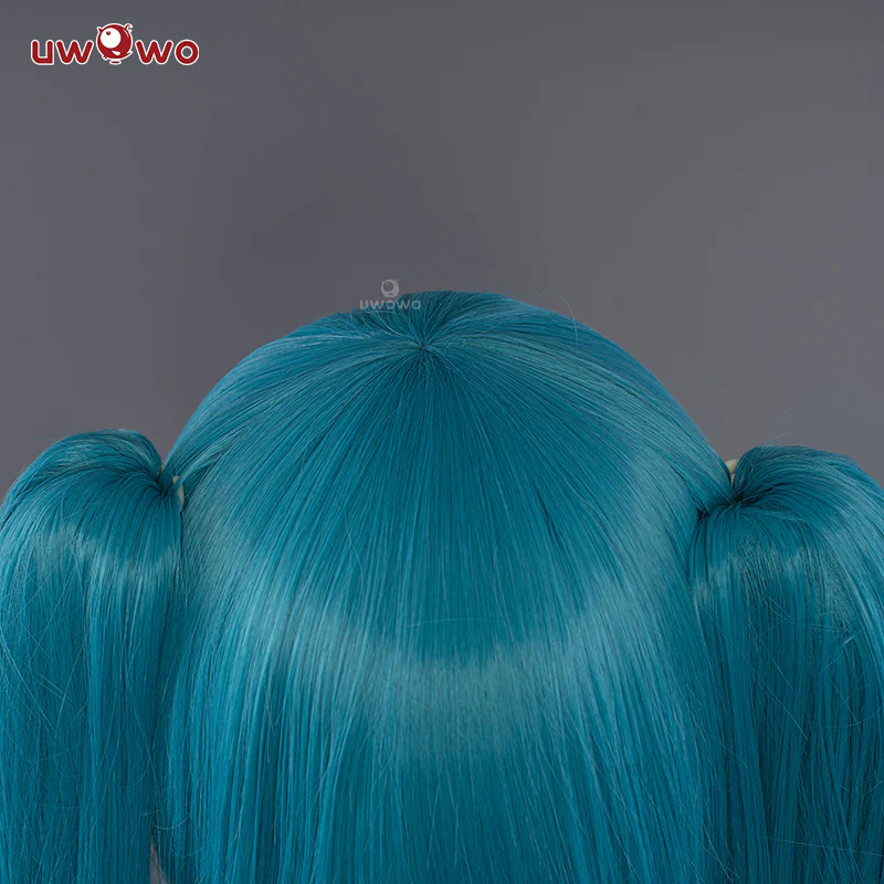 Uwowo V Singer 2022 Racing Ver Cosplay Wig  Blue Long Hair - Image 4