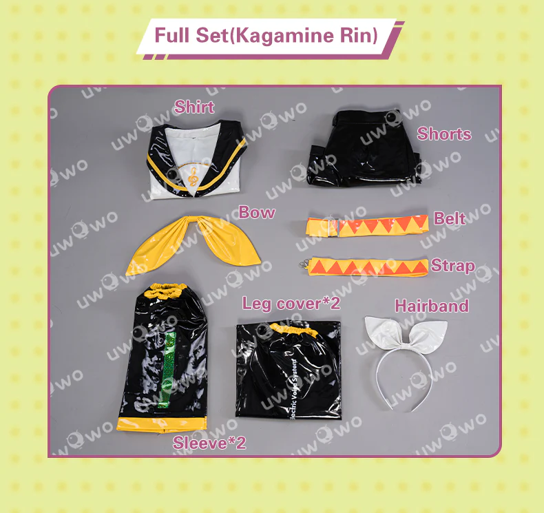Uwowo V Singer Rin Len Twins Cosplay Costume - Image 7