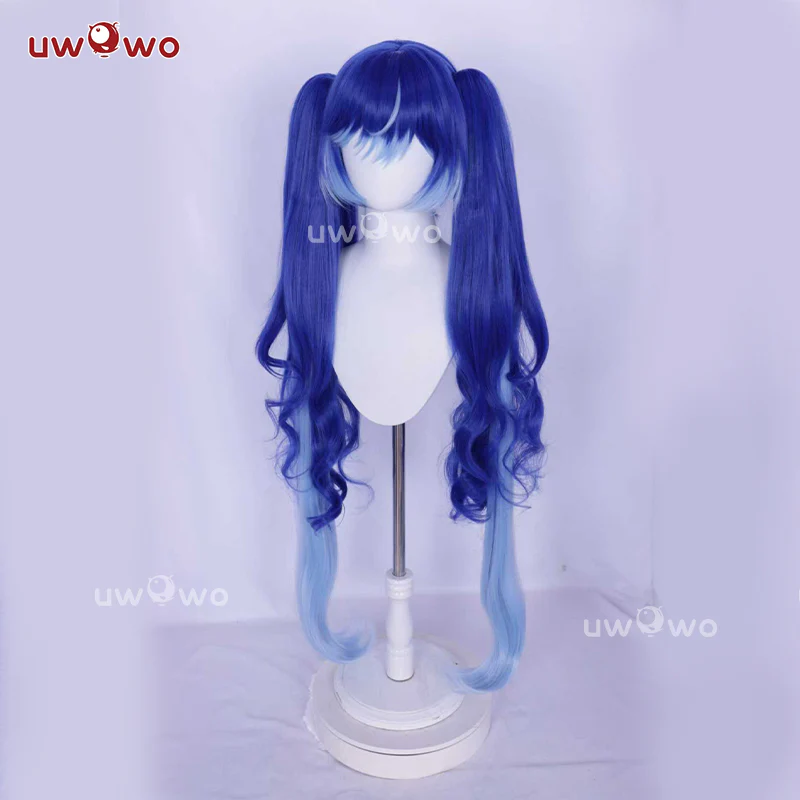 Uwowo Wuthering Wave Iuno Cosplay Wig Long Blue Hair - Image 2
